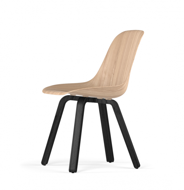 Kubikoff U base stoel - W9 Side Chair Shell - Zwart onderstel -