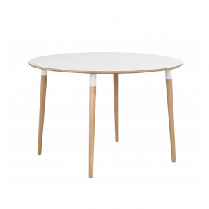 Nordiq Fusion table - Ronde eettafel - 115 cm - Eiken poten - Scandinavisch design