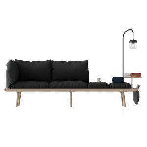 Vita Copenhagen Lounge Around sofa - 3-zits bank - Donkergrijs -