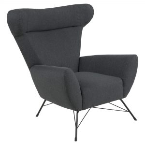 Fauteuil 'Mathilde' kleur antraciet