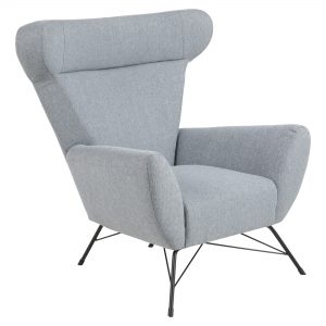 Fauteuil 'Mathilde' kleur lichtgrijs