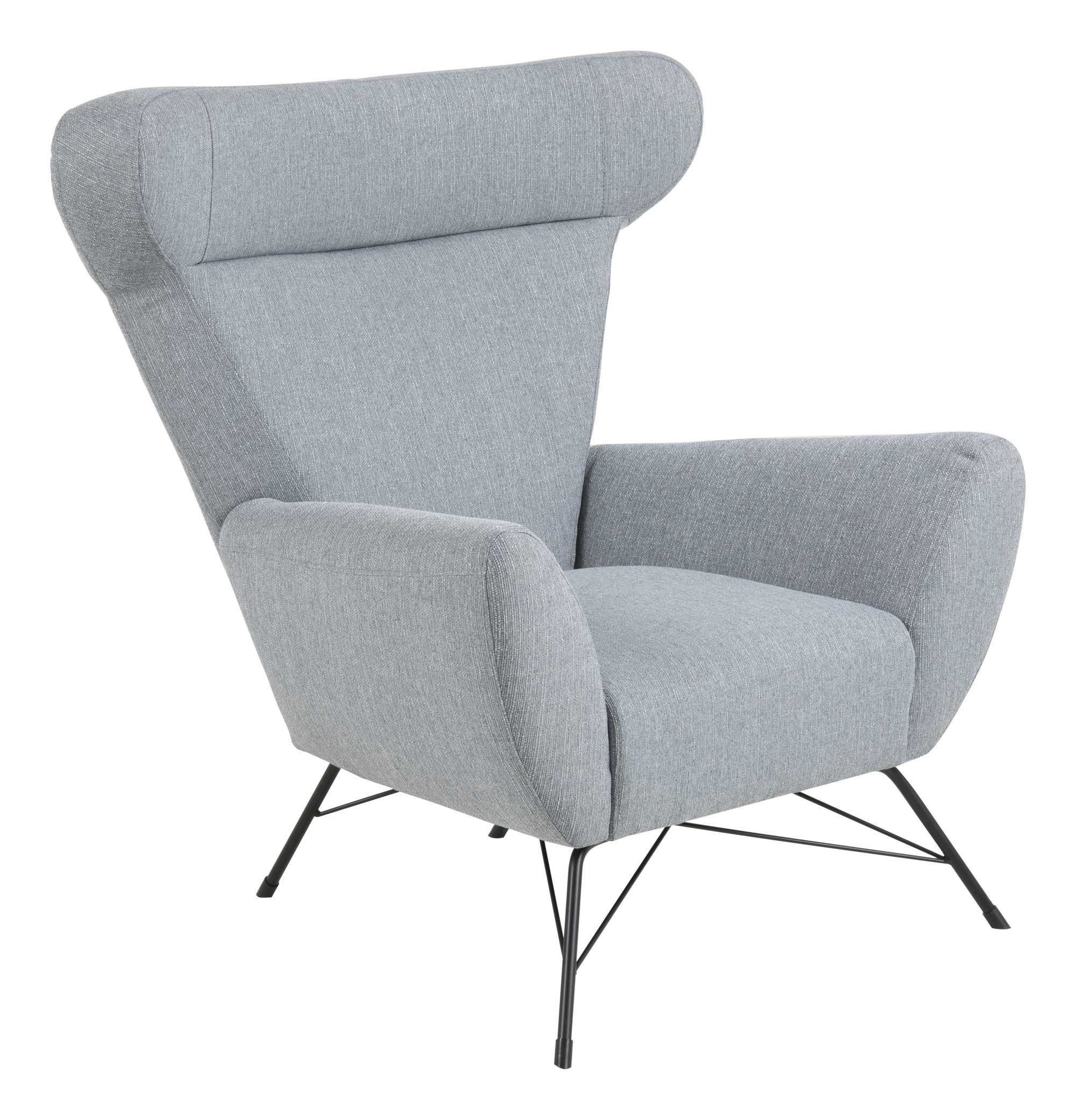 Fauteuil 'Mathilde' kleur lichtgrijs