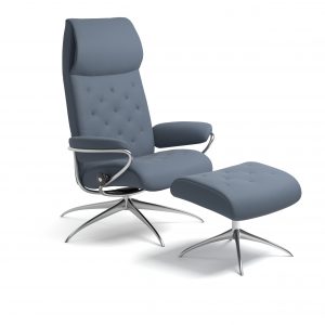 Stressless Draaifauteuil + Hocker Metro Sparrow Bl