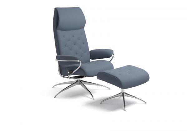 Stressless Draaifauteuil + Hocker Metro Sparrow Bl