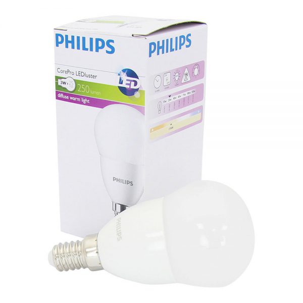 Philips CorePro LEDluster E14 P45 4W 827 Mat | Vervangt 25W