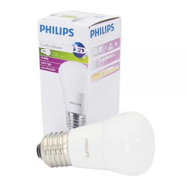 Philips CorePro LEDluster E27 P45 4W 827 Mat | Vervangt 25W