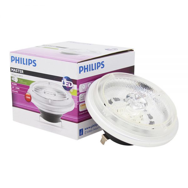Philips LEDspot LV G53 AR111 12V 15W 927 40D (MASTER) | Zeer Warm Wit - Beste Kleurweergave - Dimbaar - Vervangt 75W