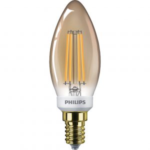 Philips Classic LEDcandle E14 B35 5W 822 Goud | Dimbaar - Vervangt 32W