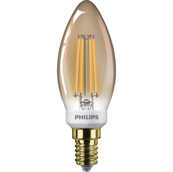 Philips Classic LEDcandle E14 B35 5W 822 Goud | Dimbaar - Vervangt 32W