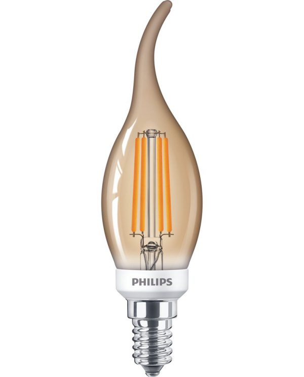 Philips Classic LEDcandle E14 BA35 5W 822 Goud | Dimbaar - Vervangt 32W