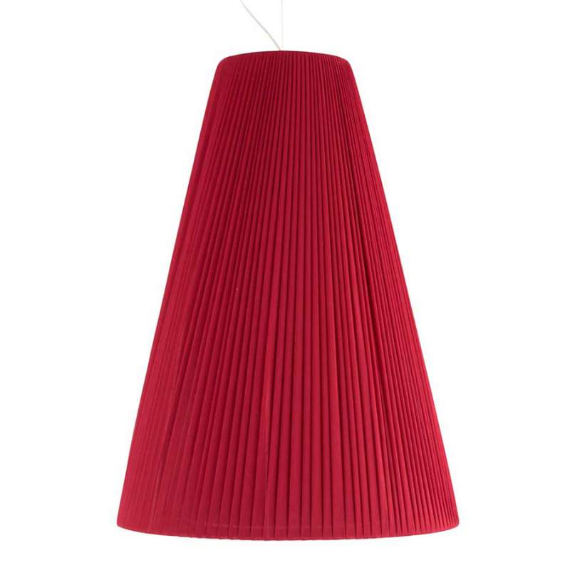 Rode textiel hanglamp Sheraton