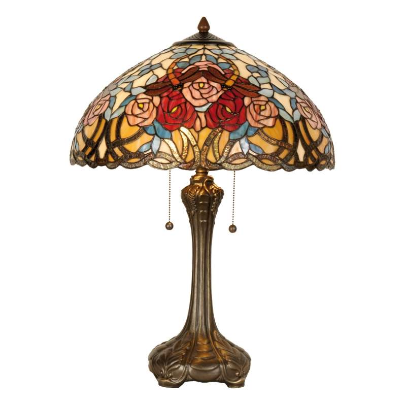 Gebloemde tafellamp Scarlett in Tiffany-stijl