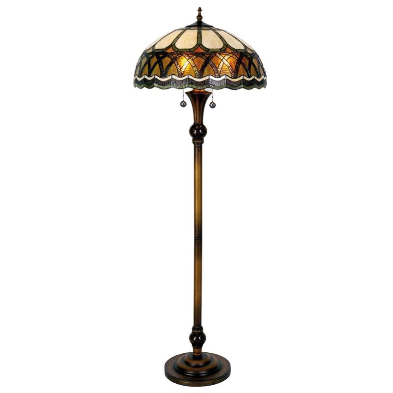 Floriane - staande lamp in Tiffany-stijl