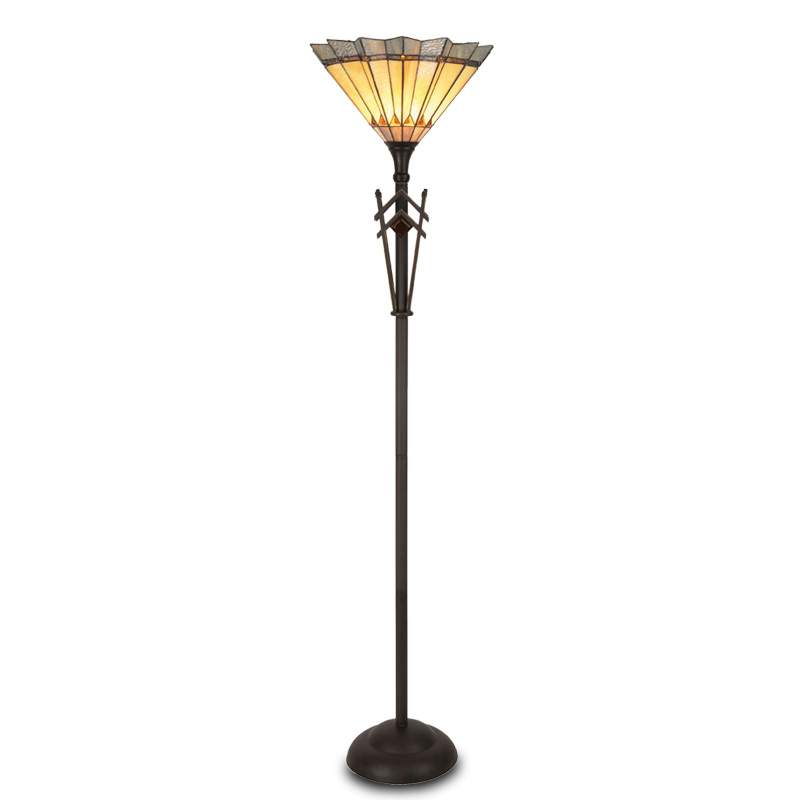 Uliana staande lamp in Tiffany-stijl