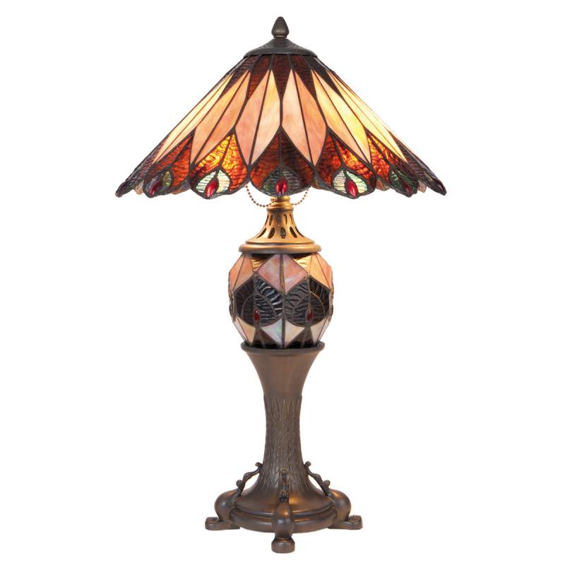 Bella - grote tafellamp in Tiffany-stijl