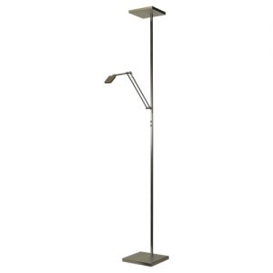 Masterlight Vloerlamp uplight Denia 1 met leeslamp Masterlight 1881-37