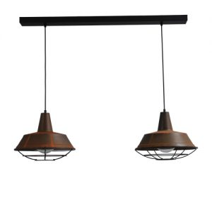 Masterlight Stoere roest hanglamp Industria 2x35 Masterlight 2546-25-C-100-2