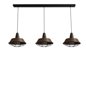 Masterlight Stoere roest eetkamer lamp Industria 3x35 Masterlight 2546-25-C-130-3