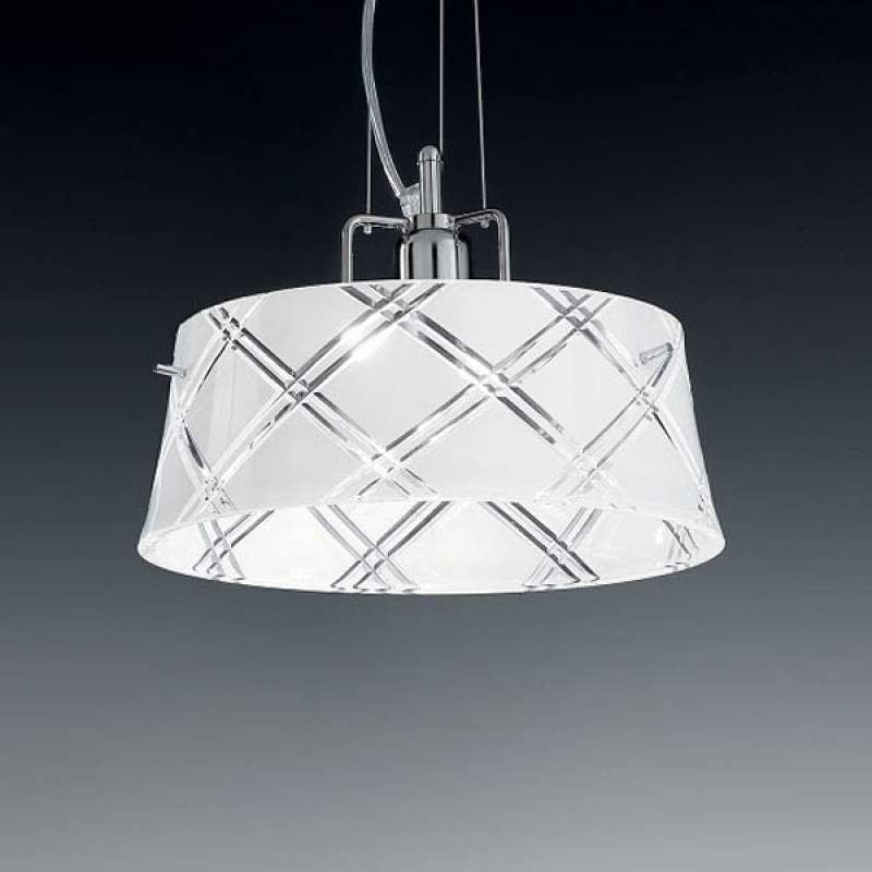 Elegante hanglamp CORALLO 30, 1-lichts, wit