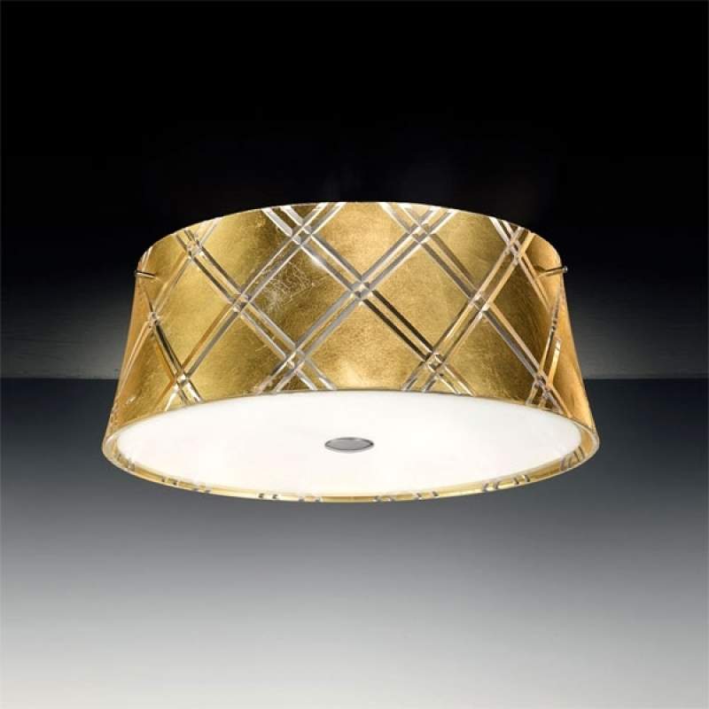 Elegante plafondlamp CORALLO 40, 2 lichtbr., goud
