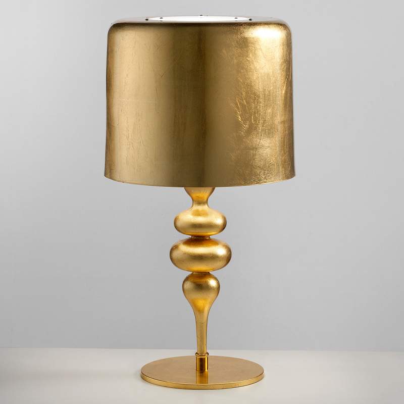 Artistieke tafellamp Eva TL3 en 1G 75 cm, goud