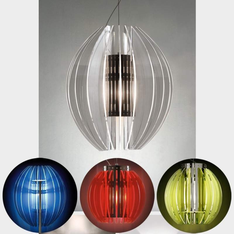 Attractieve hanglamp PLANET, rood