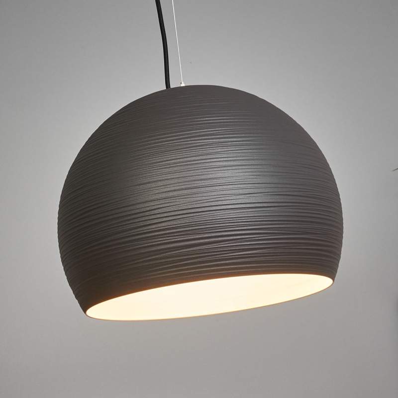 Pandora - gewelfde hanglamp, 35 cm, antraciet