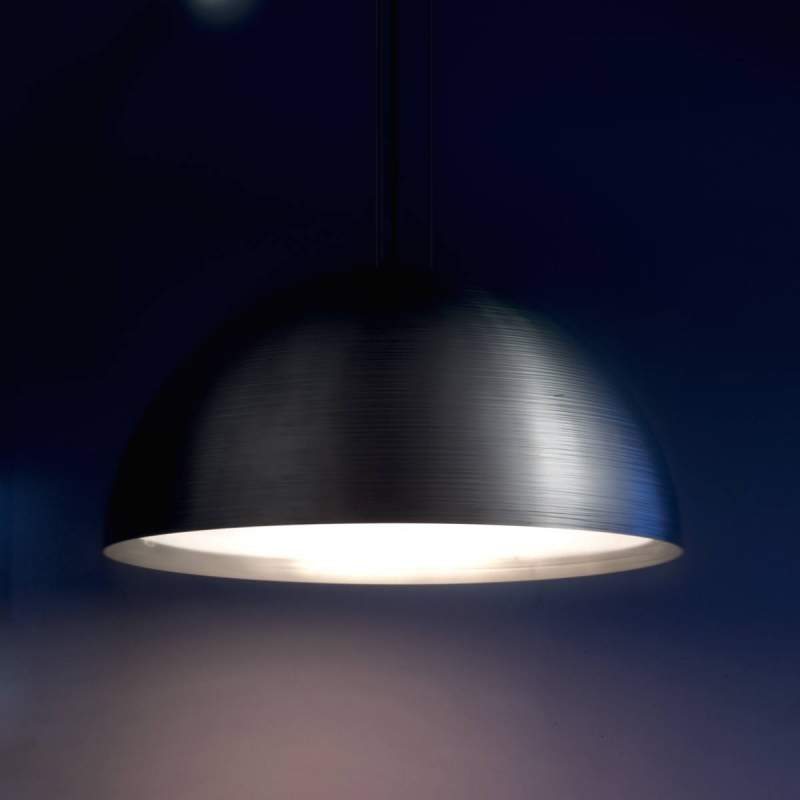 Hanglamp Pandora, halve bol, 60 cm, antraciet