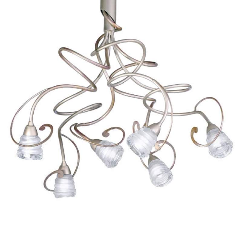 Sierlijke hanglamp Medusa, 6-lichts