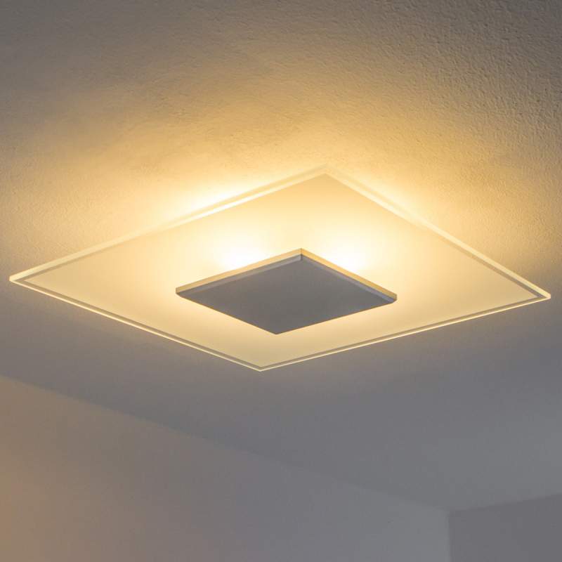 Dimbare LED-plafondlamp Lole van glas