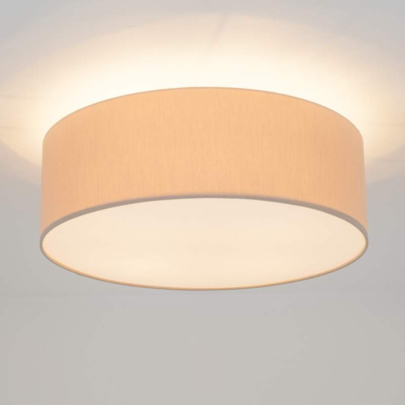 Textielplafondlamp Gala met LED, beige