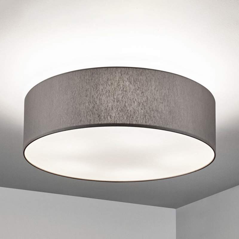 Taupekleurige textiel-plafondlamp Gala, 60 cm