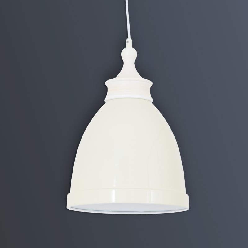 Witte metalen hanglamp Hevin