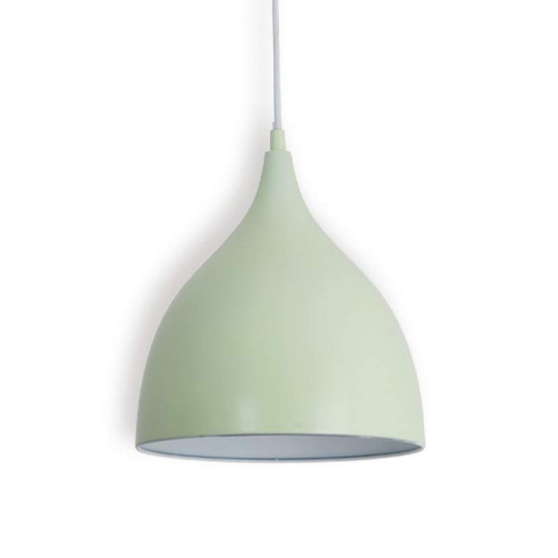 Pastelgroene hanglamp Janesa van metaal