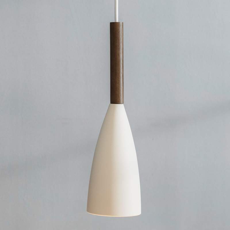 Witte metalen hanglamp Pure