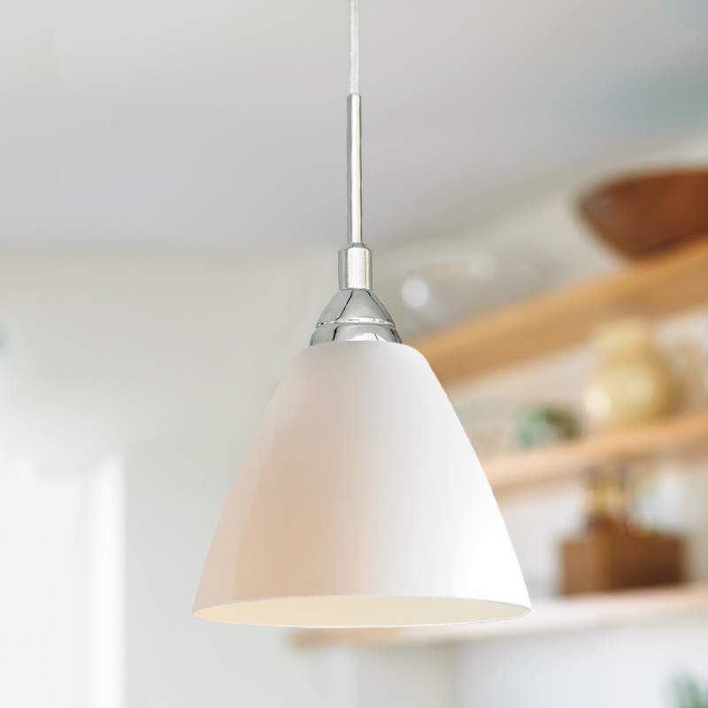 Opaal witte glazen hanglamp Read, 20 cm