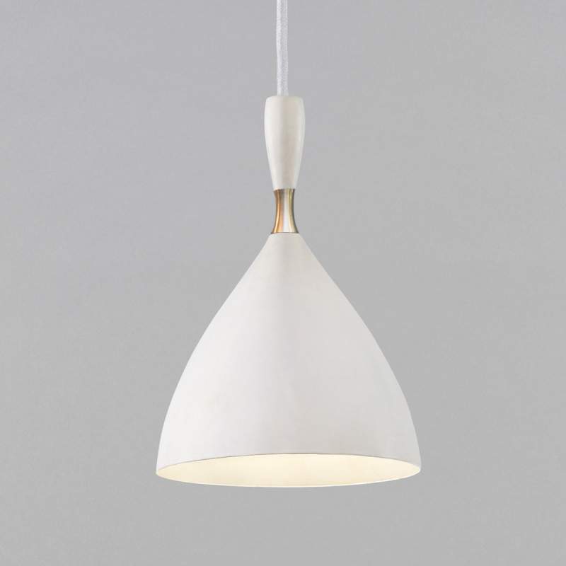 Retro-Hanglamp Dokka van staal, wit