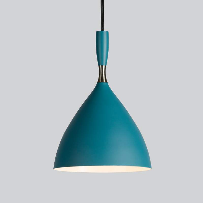 Dokka Retro designerlamp in blauwgroen