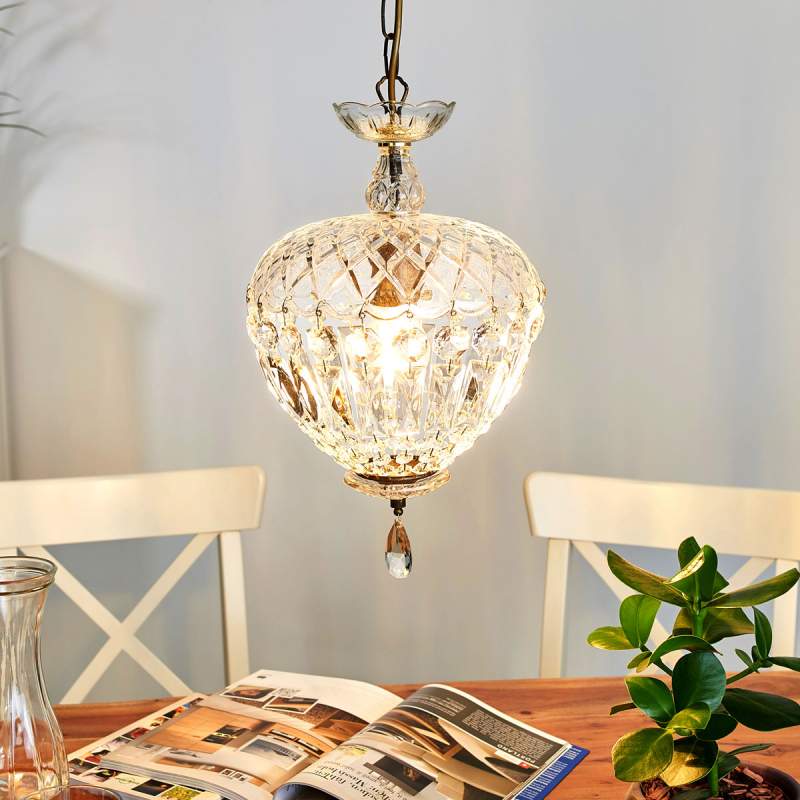 Lieflijke kristal-hanglamp ANDARA - diameter 25 cm