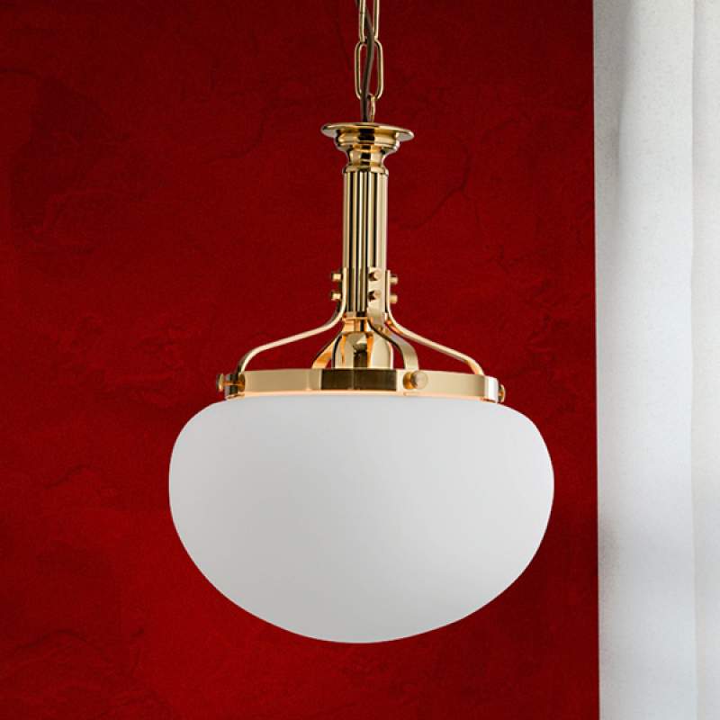 1-lichts hanglamp DELIA, in messing kleuren