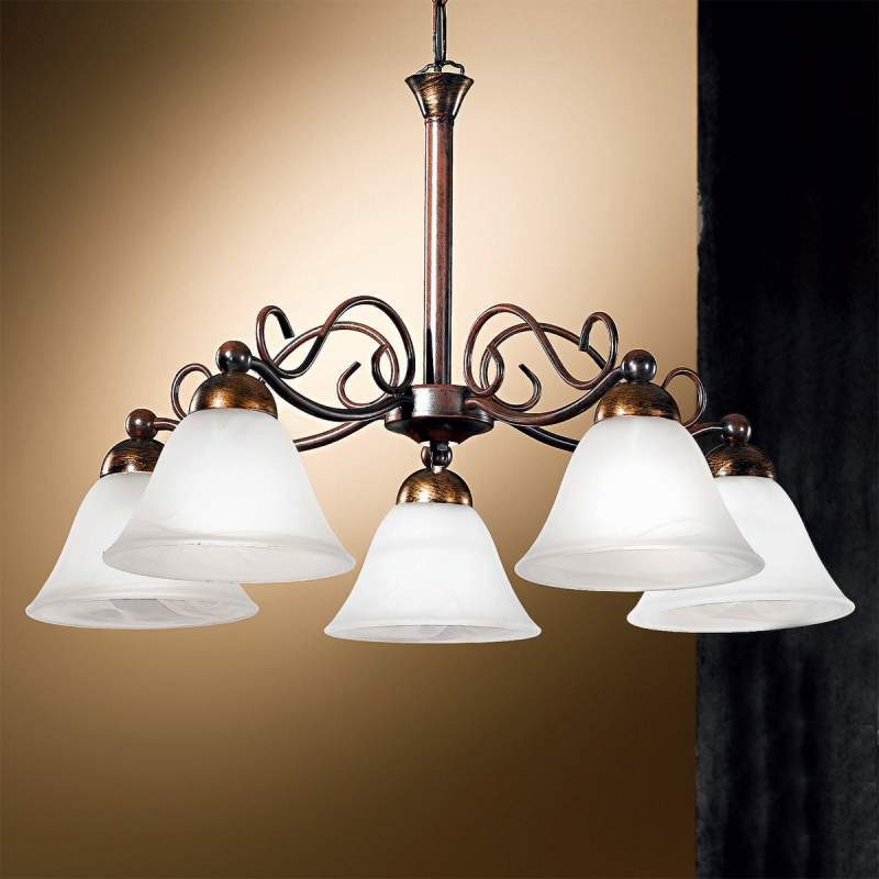 Ornamentele hanglamp JONTE, 5-lichts