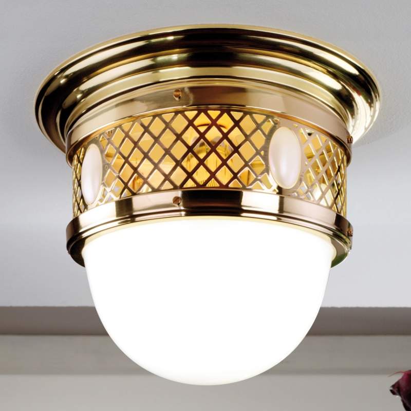 Messing plafondlamp ALT WIEN in Jugendstil-design