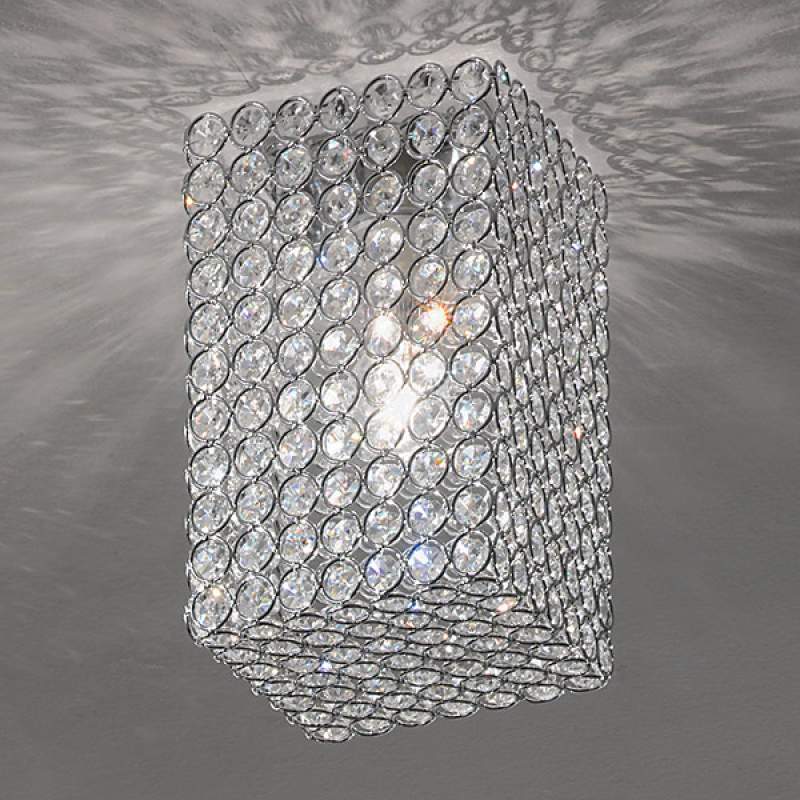 Blokvormige kristallen plafondlamp Amaja