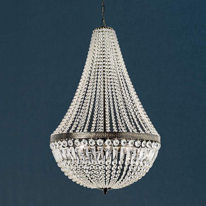 Indrukwekkende kristallen hanglamp Andara, 60 cm
