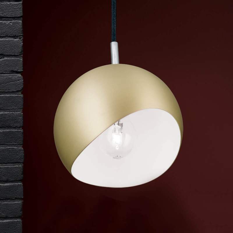Bolvormige hanglamp - mat goudkleurig