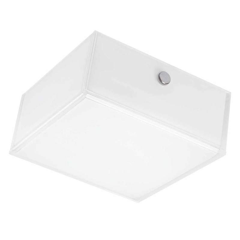 Quadro - plafondlamp van gesatineerd glas m. LED's