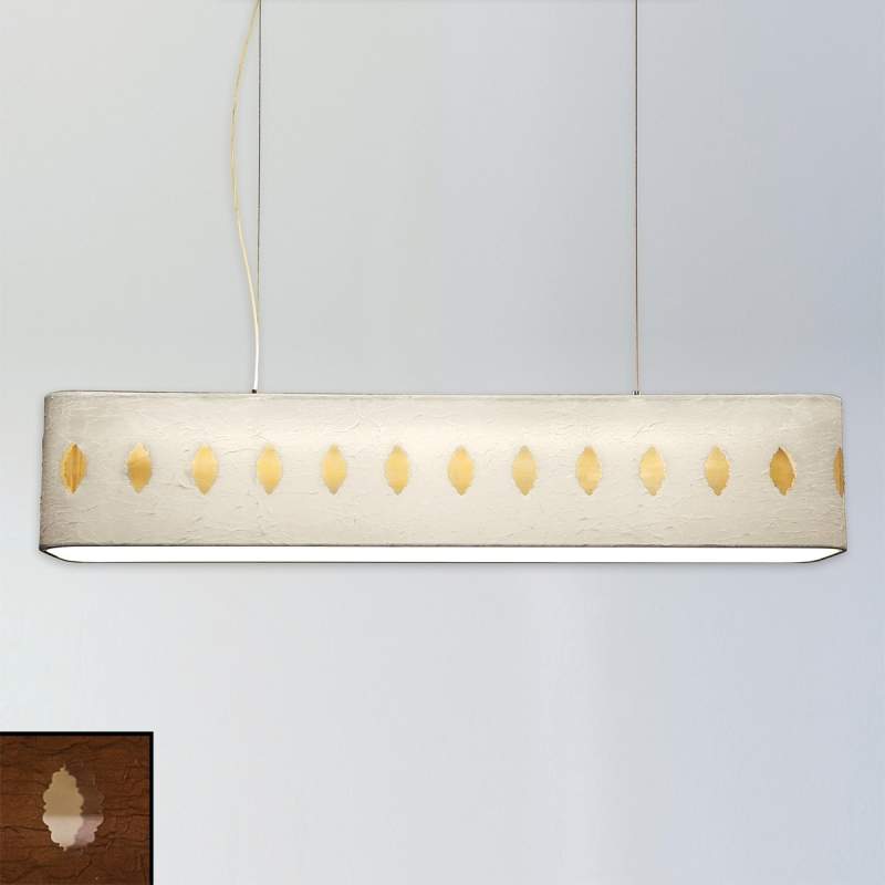 Decoratieve hanglamp Lavina, 130 cm, bruin