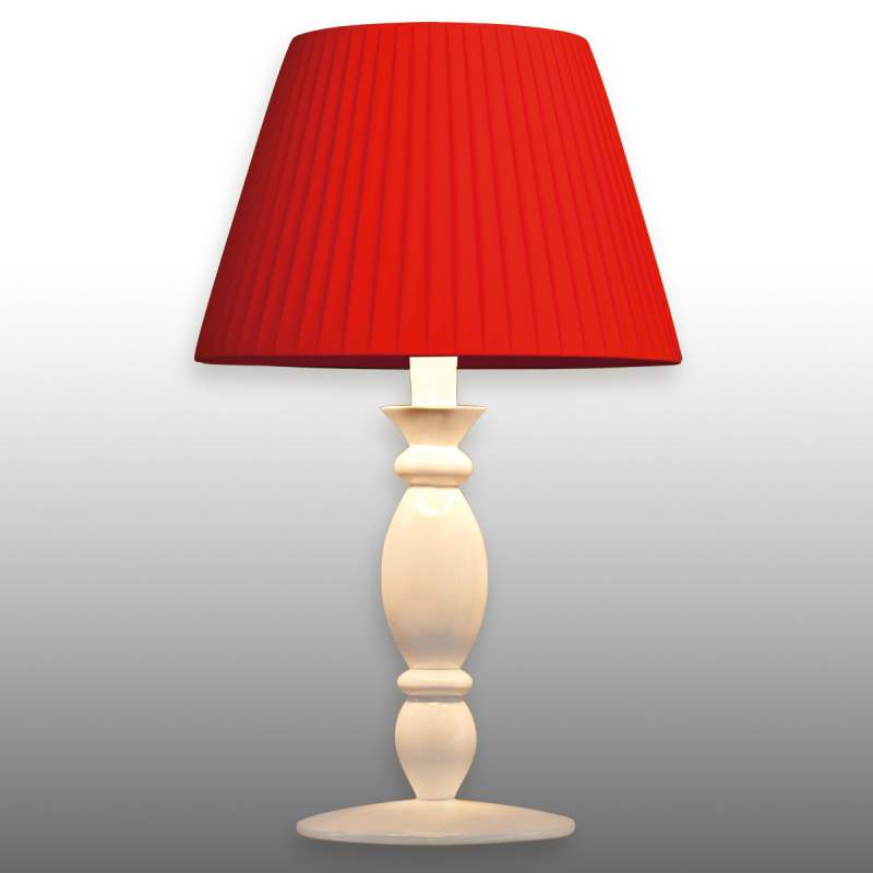 Mariëlle kleine vloerlamp met plissé rood