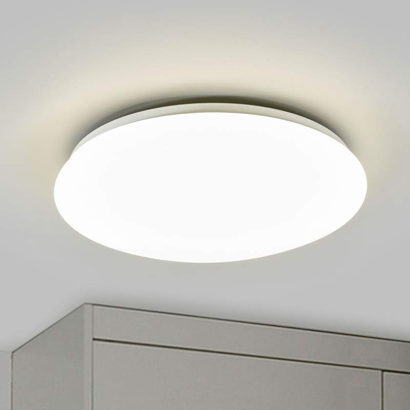 Witte LED-plafondlamp Suede
