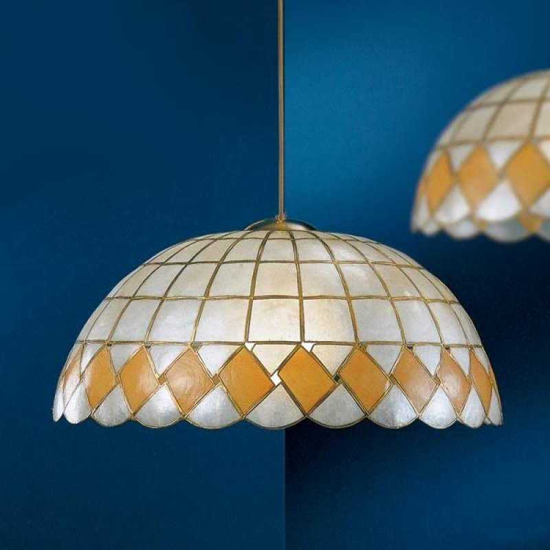 Pendellamp ASHTON Tiffany-stijl van parelmoer 50